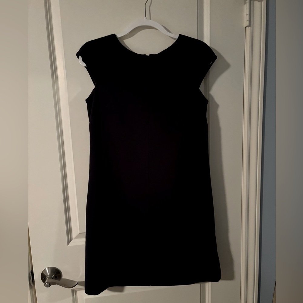 Navy Eliza J ponte knit dress sz 4